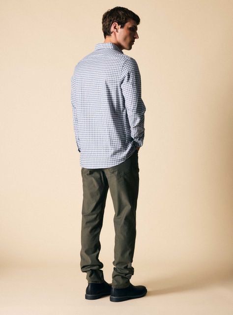 Camisa Manga Larga Cuadro Básico Oxford-5
