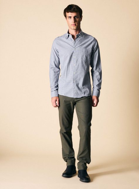 Camisa Manga Larga Cuadro Básico Oxford-4