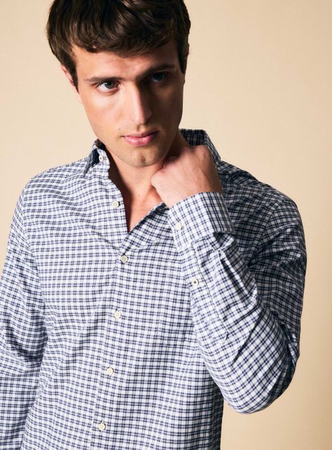 Camisa Manga Larga Cuadro Básico Oxford-2