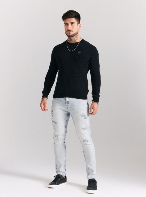 Sweater Punto Especial Texturado Cuello Redondo-4
