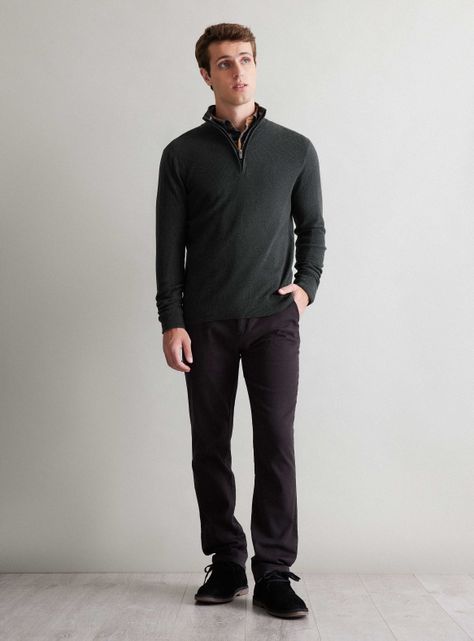 Sweater Half Zipper Algodón Texturado-4