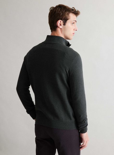 Sweater Half Zipper Algodón Texturado-1