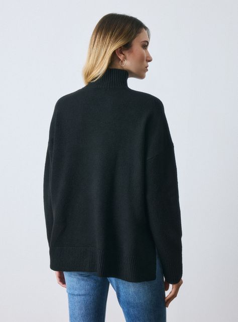 Sweater Largo con Detalle al Centro-1