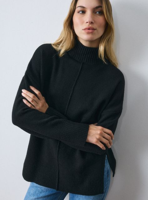 Sweater Largo con Detalle al Centro-2