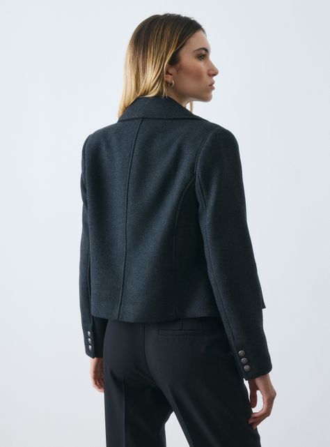 Chaqueta Trench Corto Doble Abotonadura-1