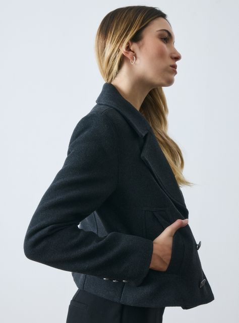 Chaqueta Trench Corto Doble Abotonadura-3