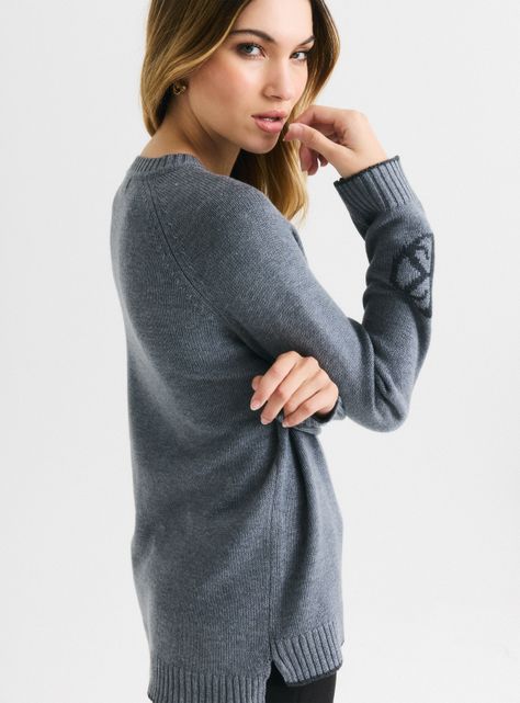 Sweater con Intarsia de Logo en la Manga-3