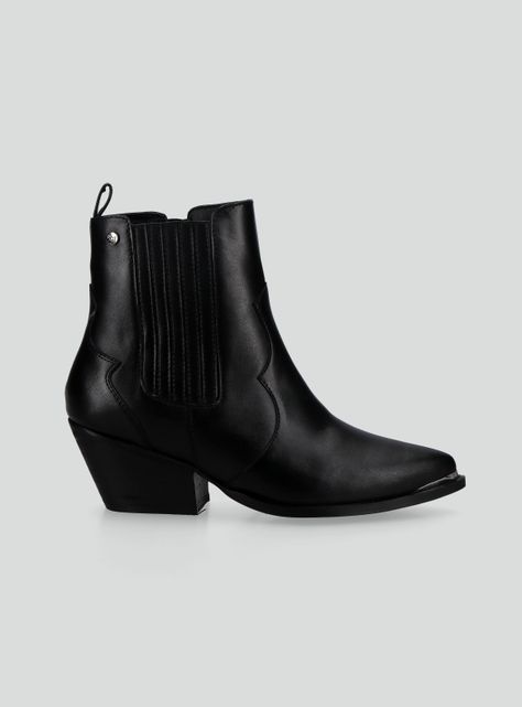 Botín Mujer Bootie Cuero-0