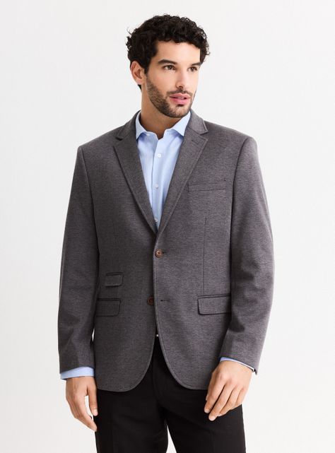Vestón Recto Knit Slim Fit Color-0
