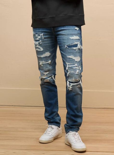 Jeans AE AirFlex+ Athletic Skinny Parches-0