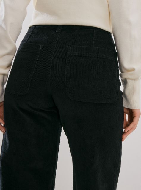 Pantalón Cotelé Cropped Pierna Ancha-3