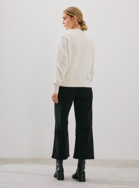 Pantalón Cotelé Cropped Pierna Ancha-5