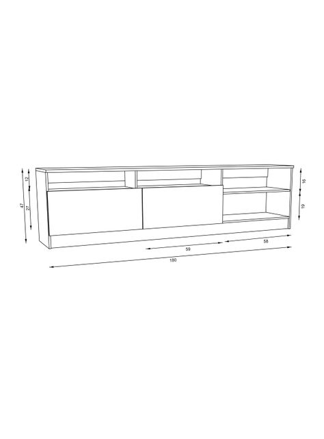 Rack TV 70" 2 Puertas 2 Repisas Chocolate-1