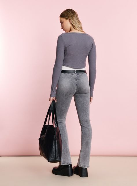 Jeans Flare sin Pretina-5