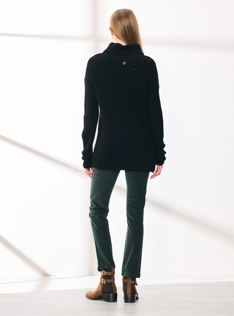 Sweater Diseño de Rombo con Lana-5