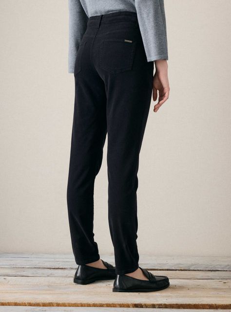Pantalón Cotelé Slim con Proceso de Teñido-1
