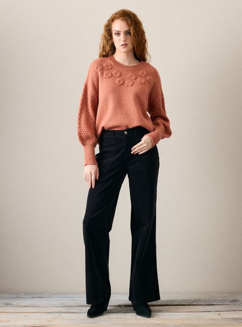 Pantalón Cotelé Recto con Bolsillo Carpintero-4