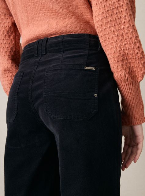 Pantalón Cotelé Recto con Bolsillo Carpintero-3