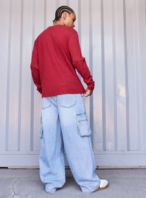 Jeans Estilo Skater Claro-5
