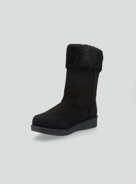 Bota Cuña Efecto Pelo Mujer-2
