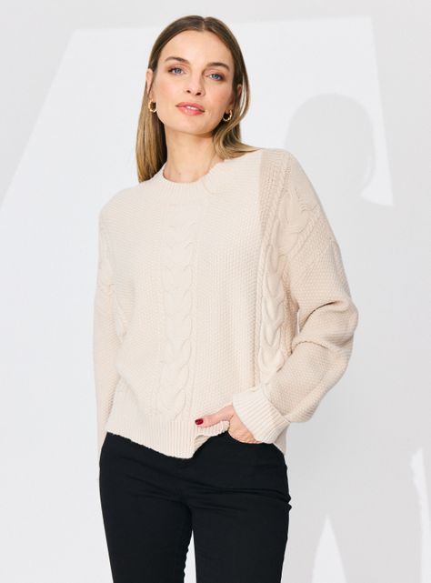 Sweater Cuello Alto Trenzado-0