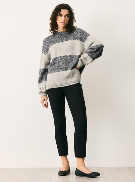 Sweater a Rayas con Lana-4