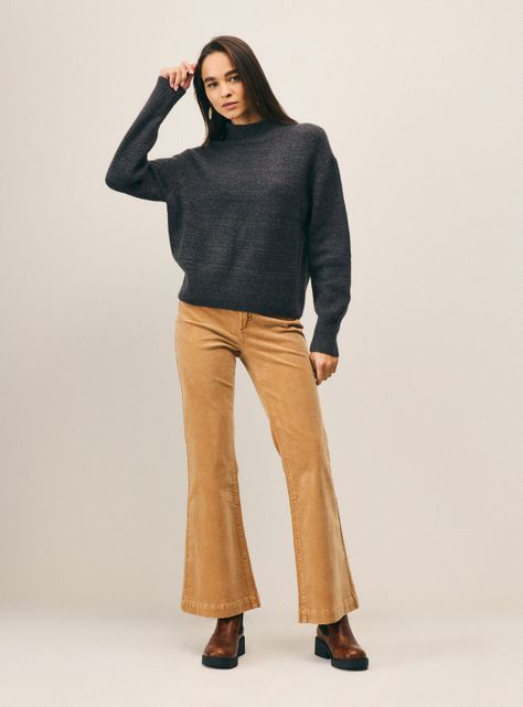 Sweater Cuelllo Alto Tejido con Hilo Metalizado-4