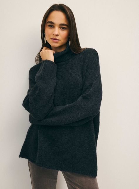 Sweater Cuello Tortuga Tejido Jaspeado-0