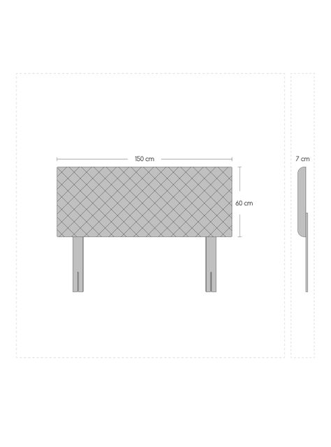 Cama Europea Cadiz 2 Plazas Base Dividida + Respaldo Nuit + Velador Granada Grey-1
