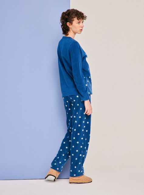 Pijama Full Print Aplicación Bordado Polar-5