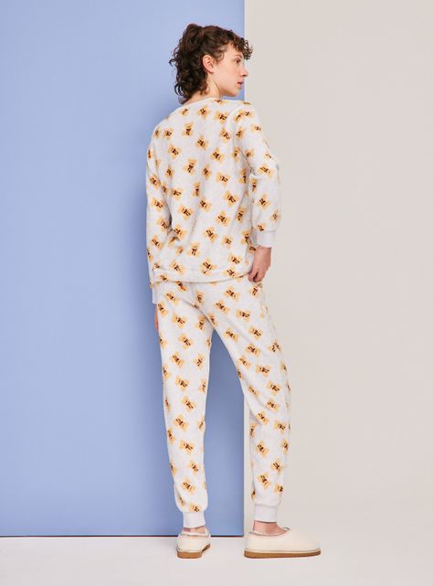 Pijama Full Print Coral Fleece-5