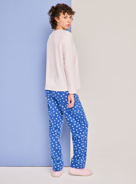 Polera Pijama Polar Aplicación Bordado Ármalo-5