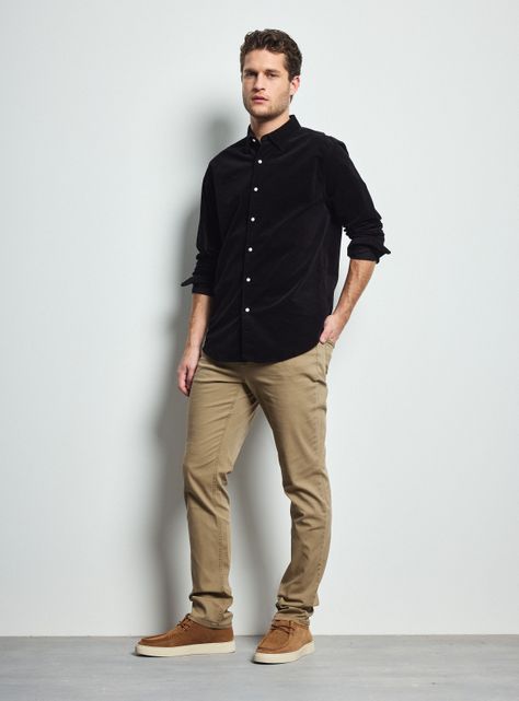 Camisa Cotelé con Spandex-4