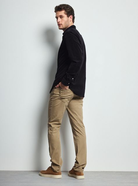 Camisa Cotelé con Spandex-5