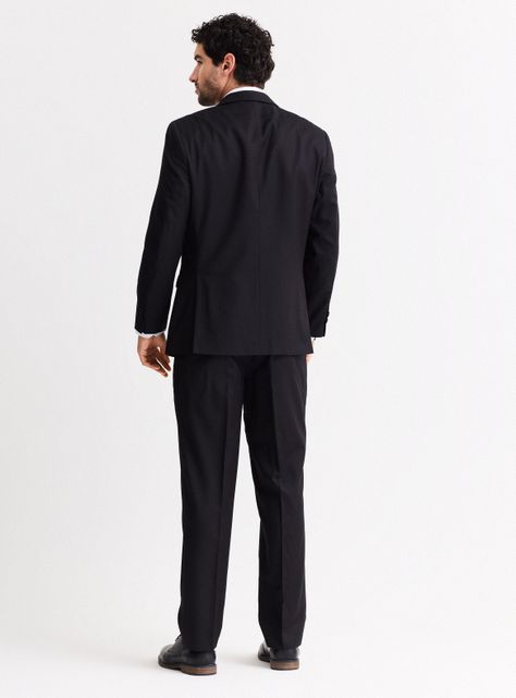 Traje Recto Regular Fit Fantasía Listado Suave-5
