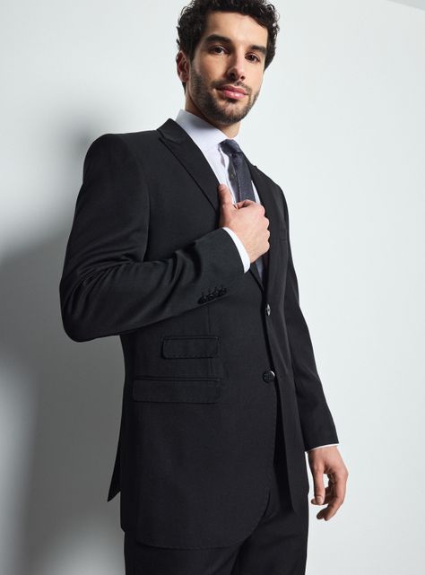 Traje Recto Slim Fit Liso Soft Finish -2