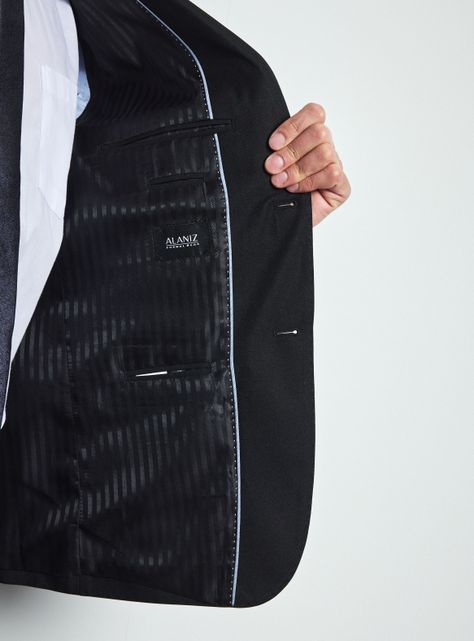 Traje Recto Slim Fit Liso Soft Finish -3