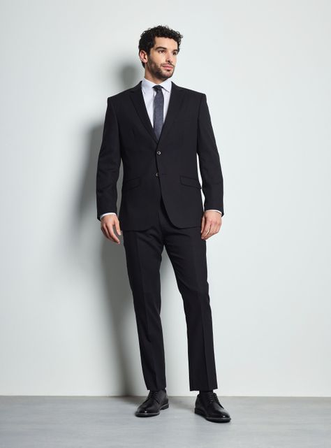 Traje Recto Textura Color Slim Fit  -4