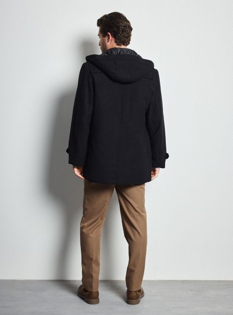 Abrigo Estilo Montgomery Paño Liso-5