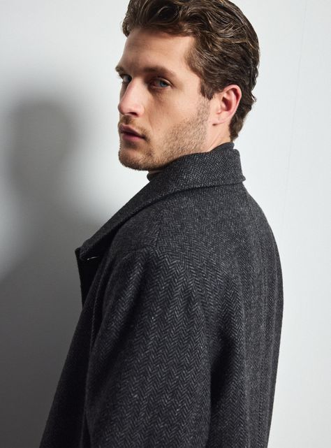 Abrigo Recto Tweed 3/4-3