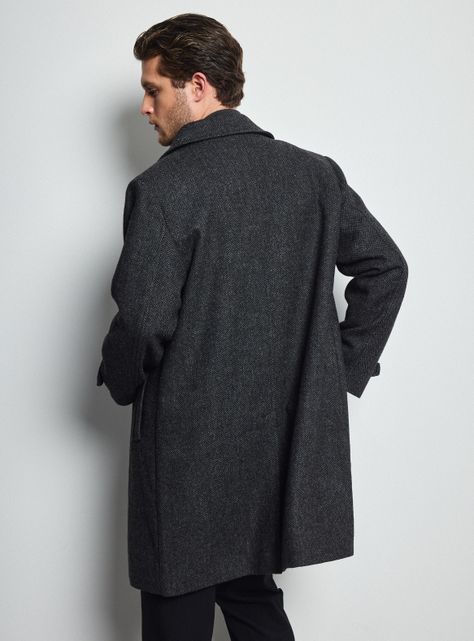 Abrigo Recto Tweed 3/4-1