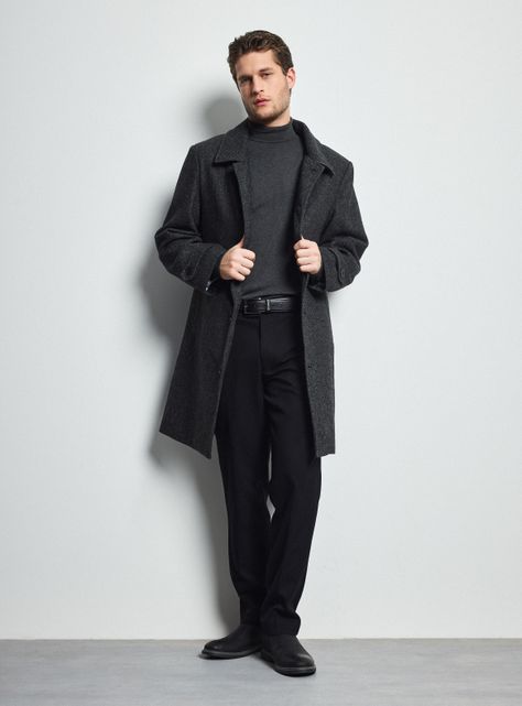 Abrigo Recto Tweed 3/4-4