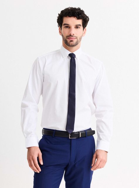 Camisa Blanca Slim Fit -0
