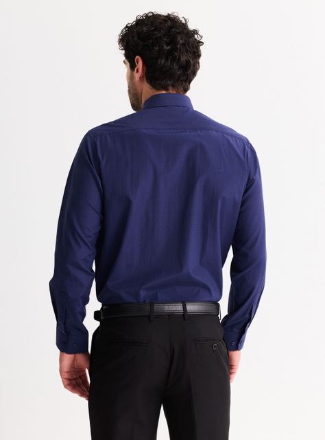 Camisa Textura Liso Slim Fit-1