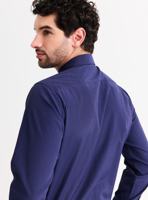 Camisa Textura Liso Slim Fit-3