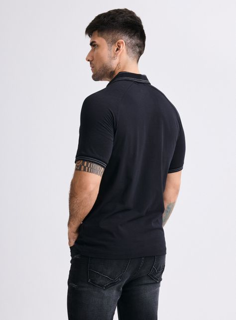Polera Cuello Polo Manga Raglan-1