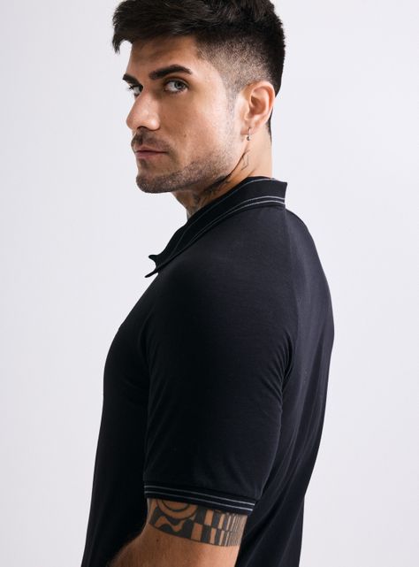Polera Cuello Polo Manga Raglan-3