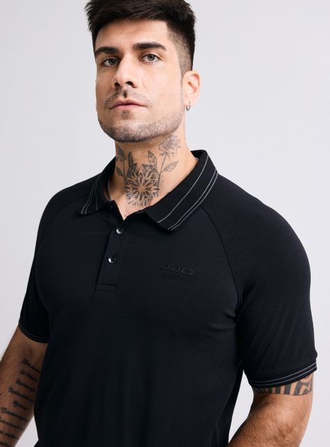 Polera Cuello Polo Manga Raglan-2