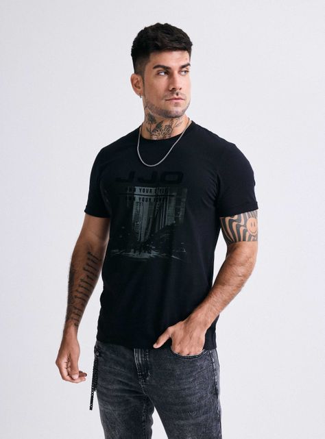 Polera Print Front Logo Terciopelo-0