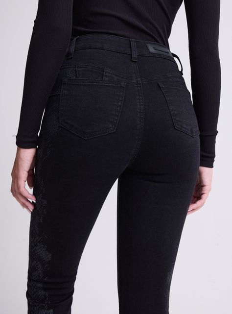 Jeans Estampado Costados Pitón-3